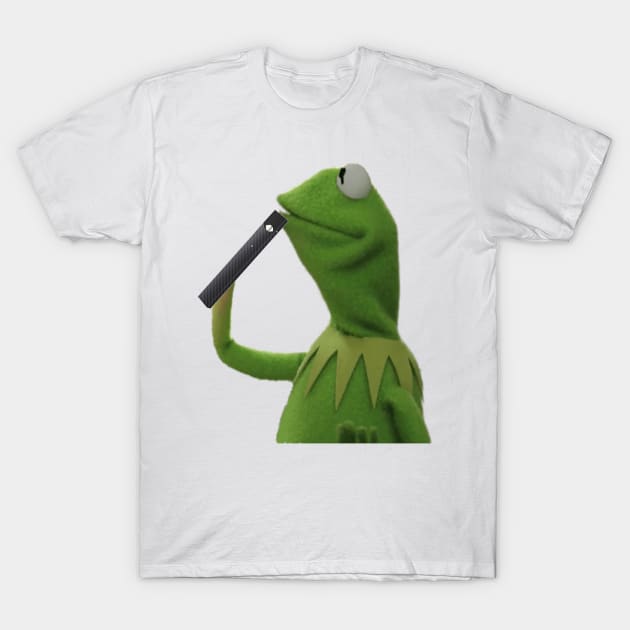 Kermit Vapes T-Shirt by one-broke-kid